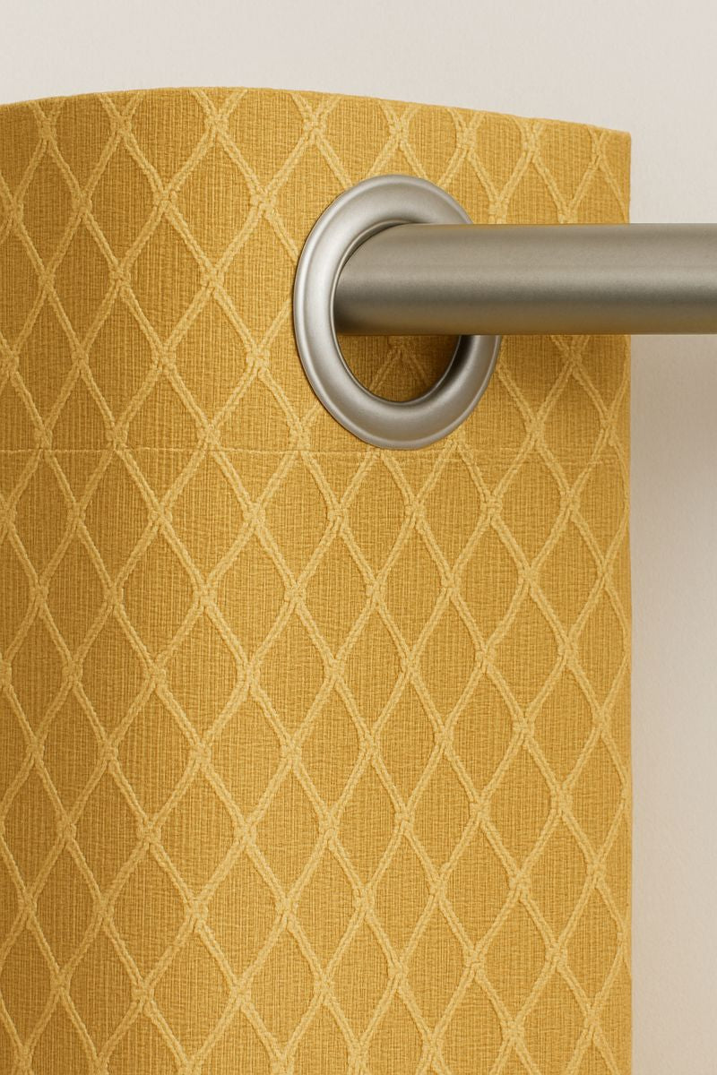 Double Layer Blackout Curtains with Net Overlay | Cream Colour | Grommet top | 5 * 4ft Window Size | Pack of 1