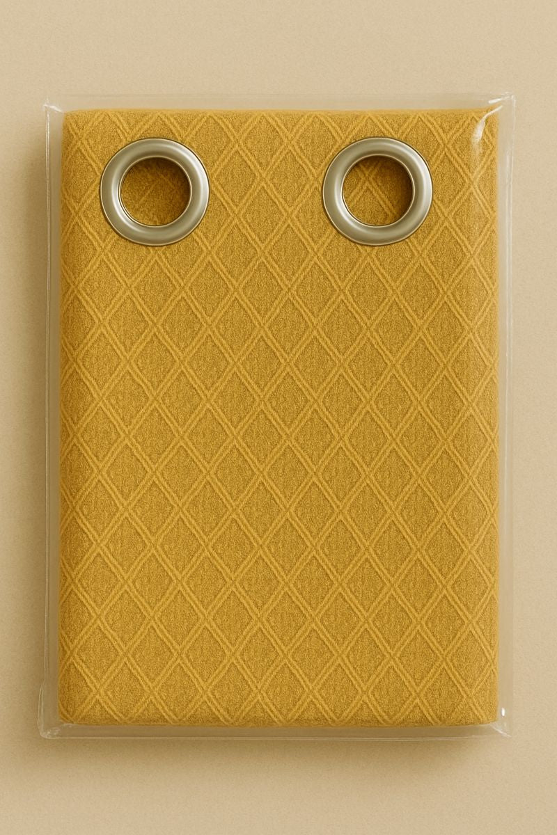 Double Layer Blackout Curtains with Net Overlay | Cream Colour | Grommet top | 5 * 4ft Window Size | Pack of 1