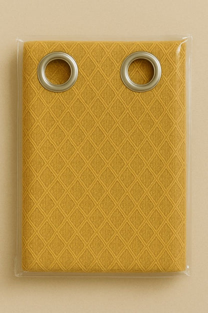 Double Layer Blackout Curtains with Net Overlay | Cream Colour | Grommet top | 5 * 4ft Window Size | Pack of 1