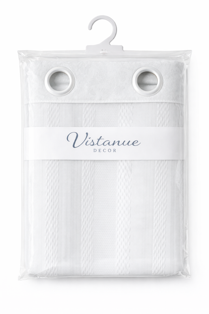 Sheer White Star Net Design Curtain | Window Length 5 * 4ft | Grommet Top | Pack of 1 | White Colour | Tie Back Included