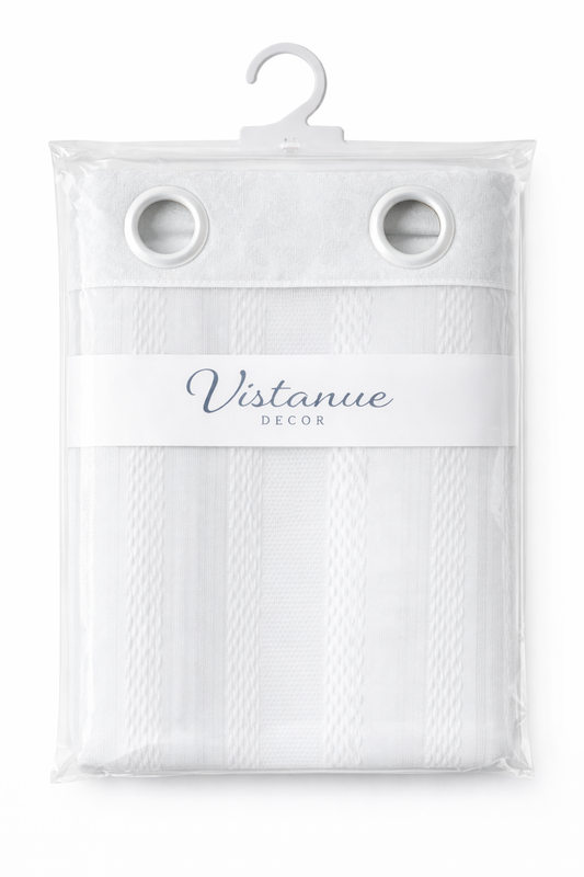 Sheer White Star Net Design Curtain | Window Length 5 * 4ft | Grommet Top | Pack of 1 | White Colour | Tie Back Included