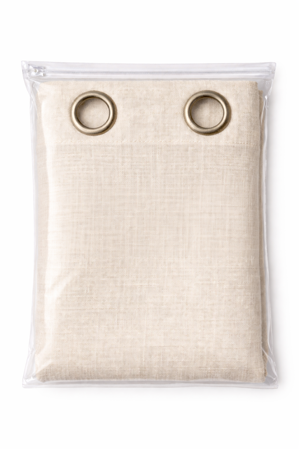 Premium Linen Textured Curtain | Off-White | Grommet Top | Light Filtering | 5 * 4ft Window Size | Pack of 1