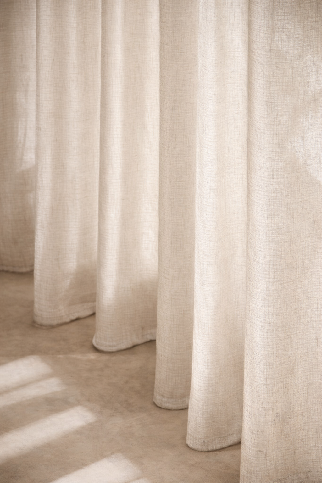 Premium Linen Textured Curtain | Off-White | Grommet Top | Light Filtering | 5 * 4ft Window Size | Pack of 1