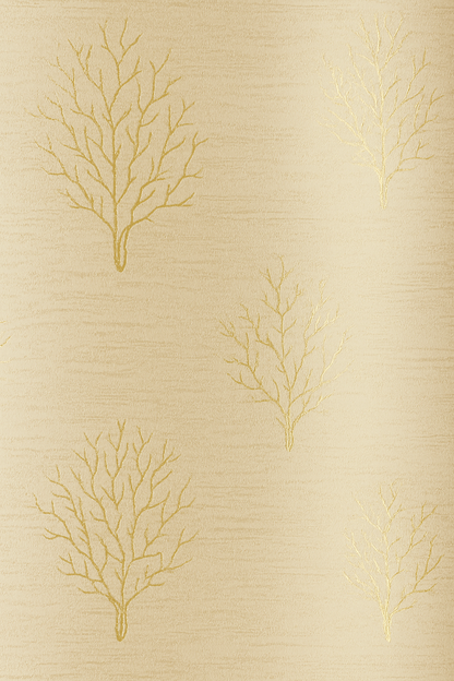 Premium Embossed Foil Print Blackout Curtain | Living Room & Bedroom – Heavy GSM | Cream with Gold Coral Design | 7*4ft | Grommet top | Pack of 1