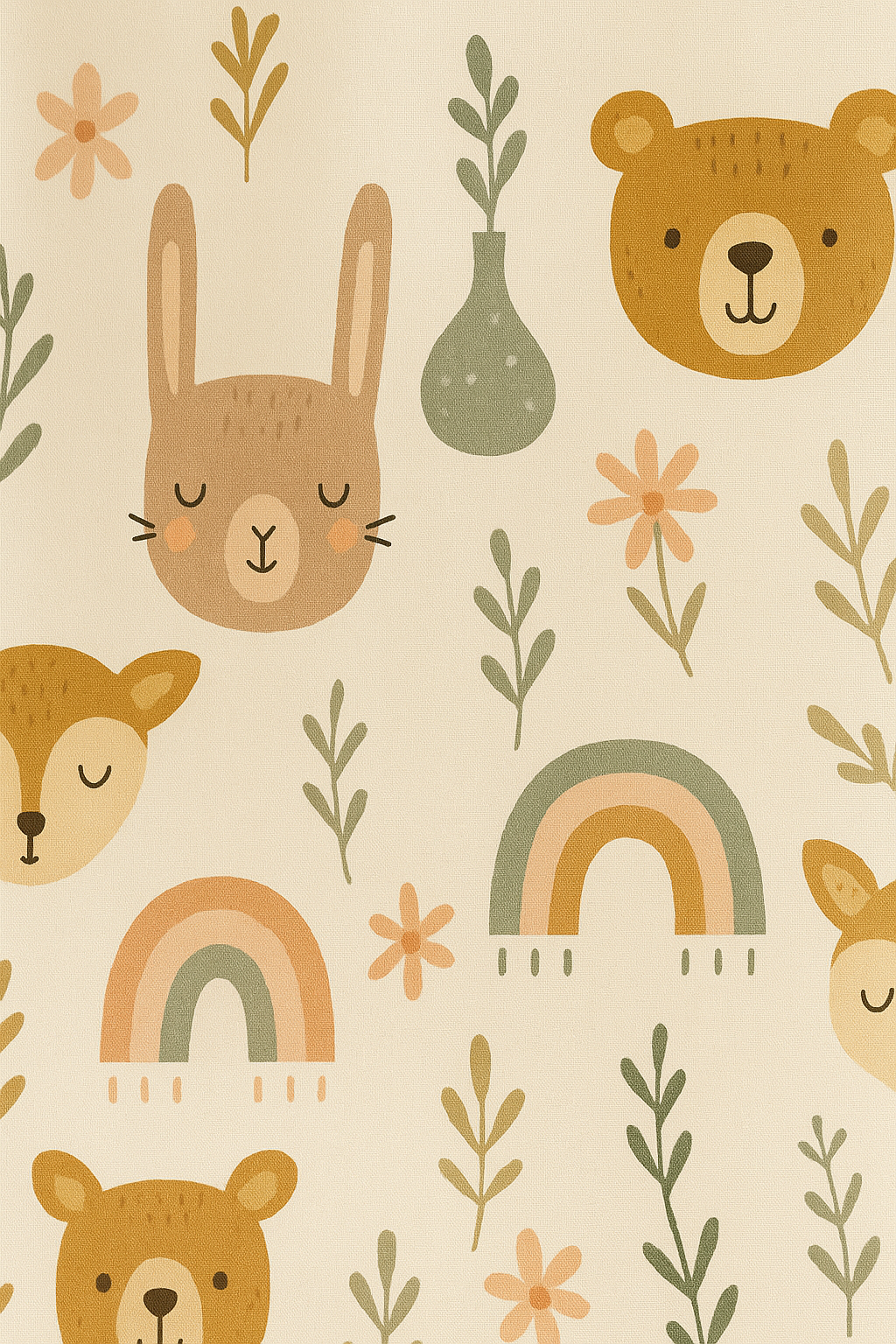 Premium Kids Digital Print-Blackout Curtain | 7 * 4ft | Rainbow & Animals Digital Print | Pack of 1 | 98% Light Blocking, Soft Fabric | Grommet top