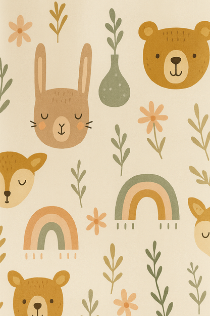 Premium Kids Digital Print-Blackout Curtain | 7 * 4ft | Rainbow & Animals Digital Print | Pack of 1 | 98% Light Blocking, Soft Fabric | Grommet top