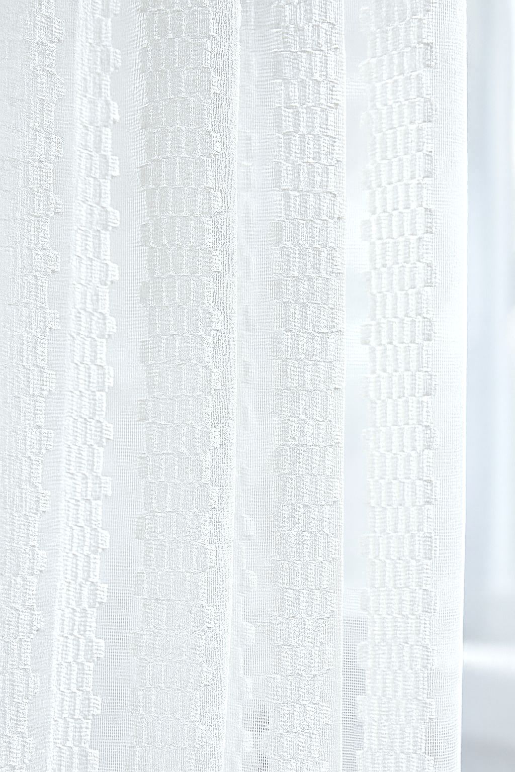 Sheer star Net Design Curtain | Grommet Top | Pack of 1 | White Colour | Tie Back Included | 7*4ft