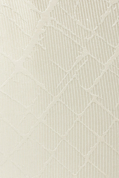 Warp Knitting Fabric Curtain | Minimal Design | Grommet Top | Pack of 1 | 7 * 4ft  | Cream Colour | Velcro tie Back Included